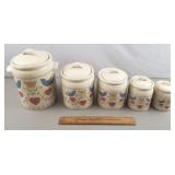 Atkins Country Cottage Stoneware Canister Set