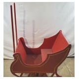 Wooden Santas Sleigh 30" H Christmas