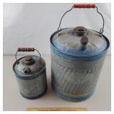 Vintage 1 Gallon & 5 Gallon Gas Cans