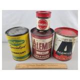 Vintage Grease Cans Kendall, Vita Power