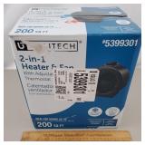 Utilitech 2 in 1 Heater & Fan - Unused