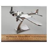 Metal Airplane Tabletop Statue