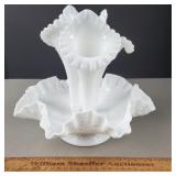 Fenton Milk Glass Epergne 9 & 1/4' H