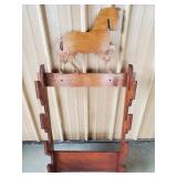 Wooden Gun Rack w/ Horse 23 & 3/4 x 47'