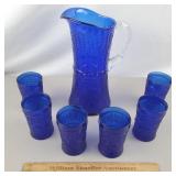 Mosser Cobalt Blue Glass Water Set