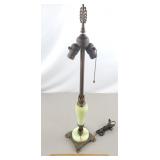 Vintage Lamp w/ Uranium Glass Base