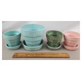 Vintage McCoy Pottery Planters - 1 Chipped
