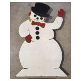 Vintage Masonite Snowman 36' H