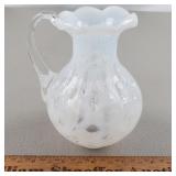 Opalescent Dot Optic Glass Pitcher 4 & 3/4' H