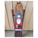 Vintage Wooden Ironing Board w/ Painted Santa 55'L