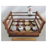 Wine Bottle Rack & Vintage Beer Cans 16' L