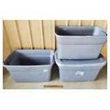 3ct Plastic Totes - All Have Small Cracks