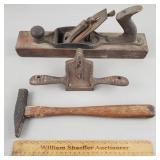 Wood Planes & Hammer