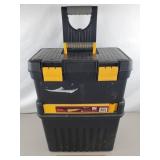 Rolling Plastic Tool Box 24 & 3/4' H