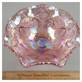 Smith Pink Glass Dish 10 & 1/4' W