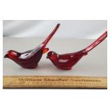 Fenton Ruby Red Glass Bird Figurines 4 & 1/4' H