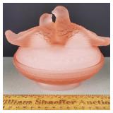 Westmoreland Glass Love Birds Candy Dish 5 & 1/4'H