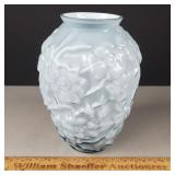 Fenton Cased Glass Dogwood Vase 7 & 1/4' H