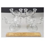Vintage Glass Candle Holders