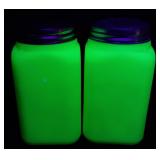 Uranium Glass Spice Jars