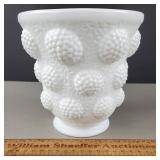 Fenton Milk Glass Vase Vessel of Gems 6 & 3/4'H