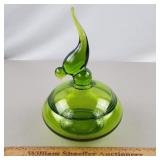 Viking Glass Bird Candy Dish - Tail Damaged