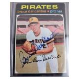 1971 Topps Bruce Dal Canton Signed Baseball Card