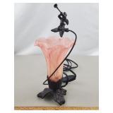 Cherub Lily Lamp 10 & 3/4" H