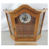 Wooden Cabinet Shelf w/ Clock 18 & 5/8" H