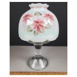 Fenton Glass Candle Lamp HP Signed 7 & 3/4" H