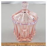 Fenton Pink Glass Candy Dish 6 & 1/4" H