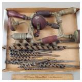 Vintage Hand Drill, Braces, & Bits
