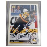 1992 UD Phil Bourque Signed Hockey Card