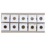 10ct Indian Head Pennies 1900-1909