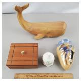Vintage Wall Pocket, Trinket Box, Bell & Whale