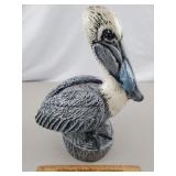 Cement Pelican Statue 16 & 3/4" H