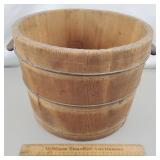 Vintage Wooden Bucket 13 & 3/4" H
