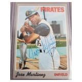 1970 Topps Jose Martinez Signed Baseball Card