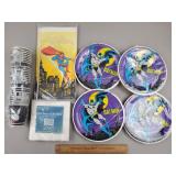 Vintage Batman Plates, Superman Cloth, Playboy