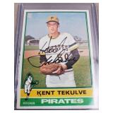 1976 Topps Kent Tekulve Signed Baseball Card