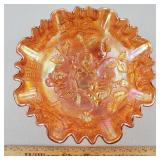 Imperial Carnival Glass Footed Bowl 8" W