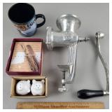 Griswold Grinder, Pig S&P Shakers, +