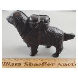 Vintage Cast Iron Dog Bank 3 & 3/4" H