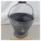 Vintage Painted Coal Bucket
