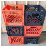 6ct Plastic Milk Crates