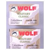 Wolf 7.62x39 Ammo 40 Rounds