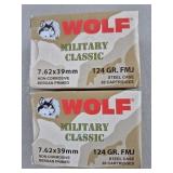 Wolf 7.62 x 39 Ammo 40 Rounds