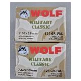 Wolf 7.62 x 39 Ammo 40 Rounds