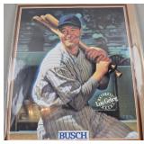 1989 Busch Beer Lou Gehrig Poster 15 x 17'