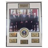 1991 5 US Presidents Framed Photo